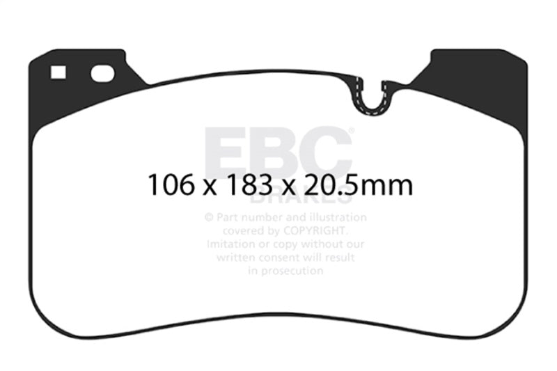 EBC 2018+ BMW M5 4.4TT (F90) Yellowstuff Front Brake Pads DP42331R DP42331R Photo - Primary