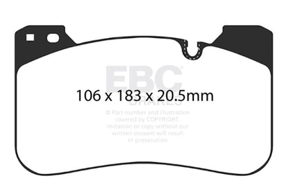 EBC 2018+ BMW M5 4.4TT (F90) Yellowstuff Front Brake Pads DP42331R DP42331R Photo - Primary