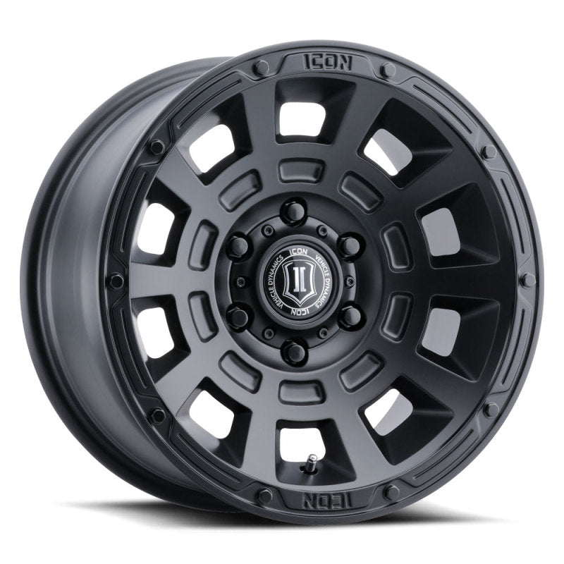 ICON Thrust 17x8.5 6x5.5 25mm Offset 5.75in BS 95.1mm Bore Satin Black Wheel 2817859057SB 2817859057SB Photo - Primary
