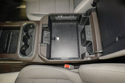 Tuffy Products Tuffy Console Safe W/ Keyed Lock For Chevrolet Silverado And Gmc Sierra W/ Flow Thru Console 356-01 356-01 Photo - Mounted