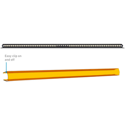 Borne Off-Road Light Bar Cover Single Row 50in Amber BNLT-COV-SS50YL BNLT-COV-SS50YL Photo - Primary