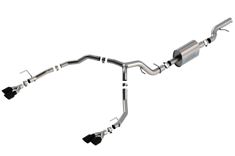 Borla 21-22 Chevrolet Tahoe 6.2L V8 2/4WD 4DR T-304 SS S-Type Cat-Back Exhaust w/ Black Chrome Tips 140859BC 140859BC Photo - Primary