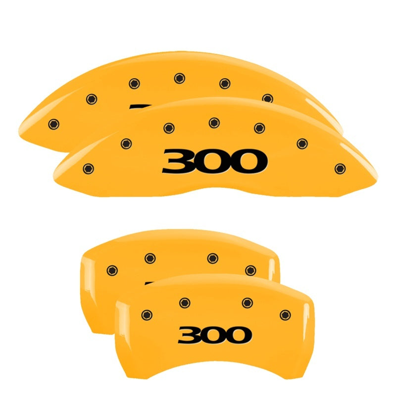 MGP 4 Caliper Covers Engraved Front & Rear 300 Yellow finish black ch 32016S300YL 32016S300YL Photo - Primary