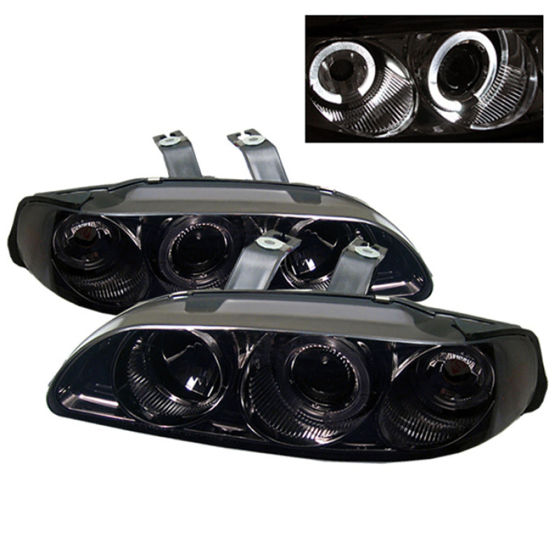 Spyder Honda Civic 92-95 2/3DR 1PC Projector LED Halo Amber Reflctr Smke PRO-YD-HC921P-23D-AM-SMC 5010865 5010865 Photo - Primary