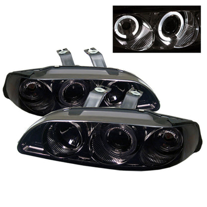 Spyder Honda Civic 92-95 2/3DR 1PC Projector LED Halo Amber Reflctr Smke PRO-YD-HC921P-23D-AM-SMC 5010865 5010865 Photo - Primary