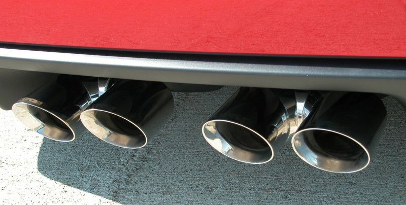 Corsa Performance 06-13 Chevrolet Corvette C6 Z06 7.0L V8 Polished Sport Axle-Back 14164 Photo - Mounted