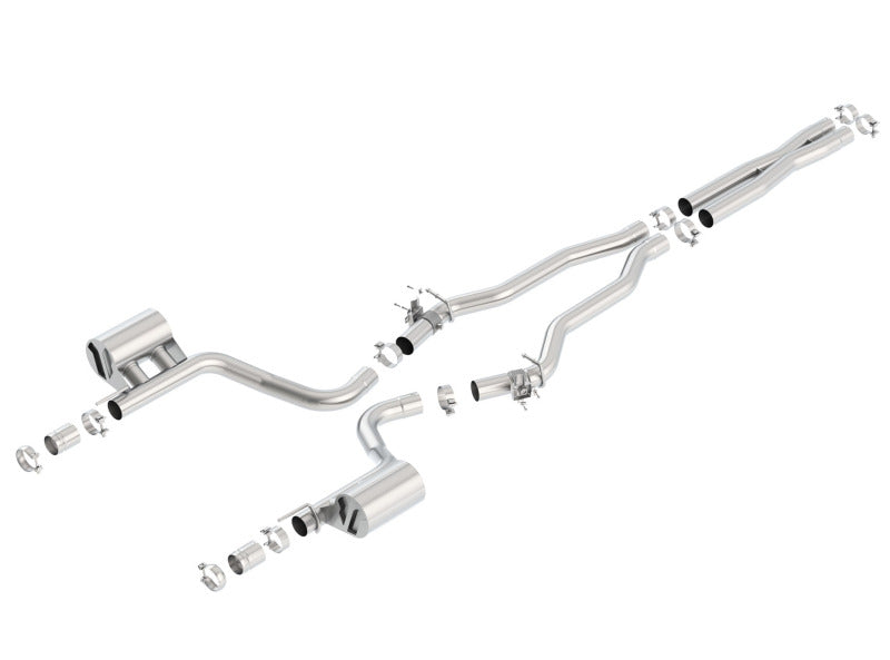 Borla 2015 Dodge Charger Hellcat 6.2L V8 ATAK Catback Exhaust w/ Valves No Tips Factory Valance 140667 140667 Photo - Primary