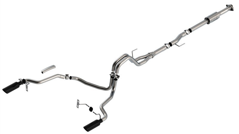 Borla F-150 2021 2.7L/3.5L 4dr CC SB EC STB Lari/King R/Plinum/LTD 3/2.25 SRE CB AK BLK CHR Tips 140864BC 140864BC User 1