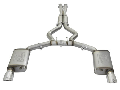 aFe MACHForce XP 3in Sport Tone Cat-Back Exhausts w/ Polished Tips 15-17 Ford Mustang V6/V8 49-33087-P 49-33087-P Photo - Unmounted
