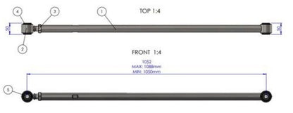 Superpro 08-21 Lexus LX570  HD Adjustable Panhard Rod TRC1140 TRC1140 Photo - out of package