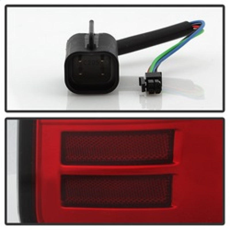 Spyder 13-14 Dodge Ram 1500 LED Tail Lights - Red Clear ALT-YD-DRAM13V2-LED-RC 5084071 5084071 Photo - Unmounted
