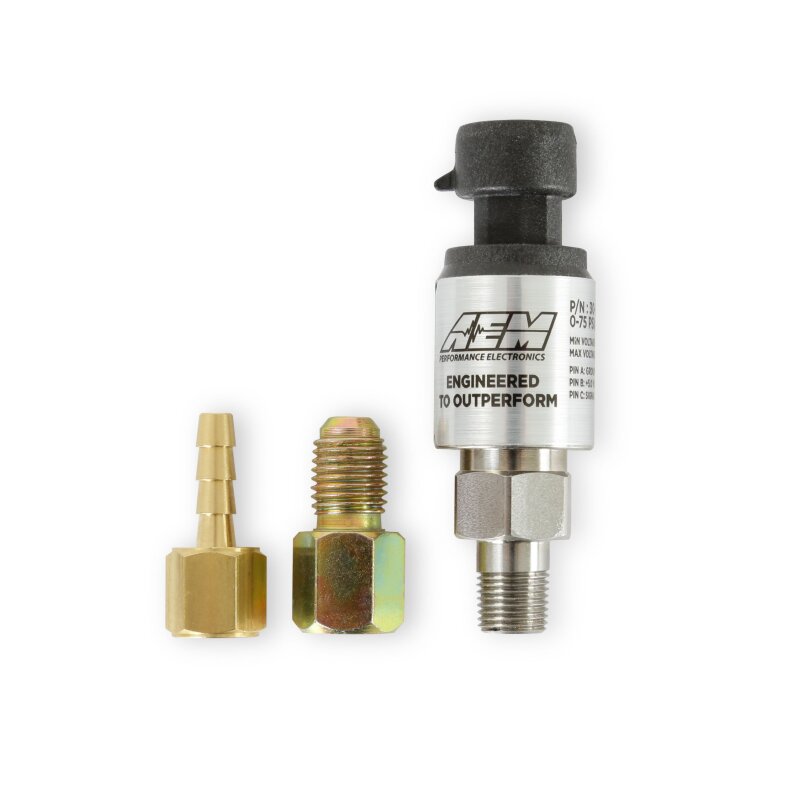 AEM Electronics 5 Bar or 75 PSIa Stainless Sensor Kit 30-2130-75 Photo - Primary