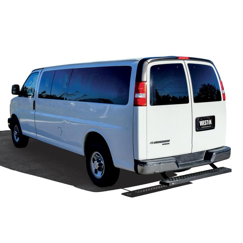 Westin Ford Transit Van 150/250/350 (Single 54in. Pass Door) Grate Steps Running Boards - Tex. Blk 27-81015 27-81015 Photo - Mounted