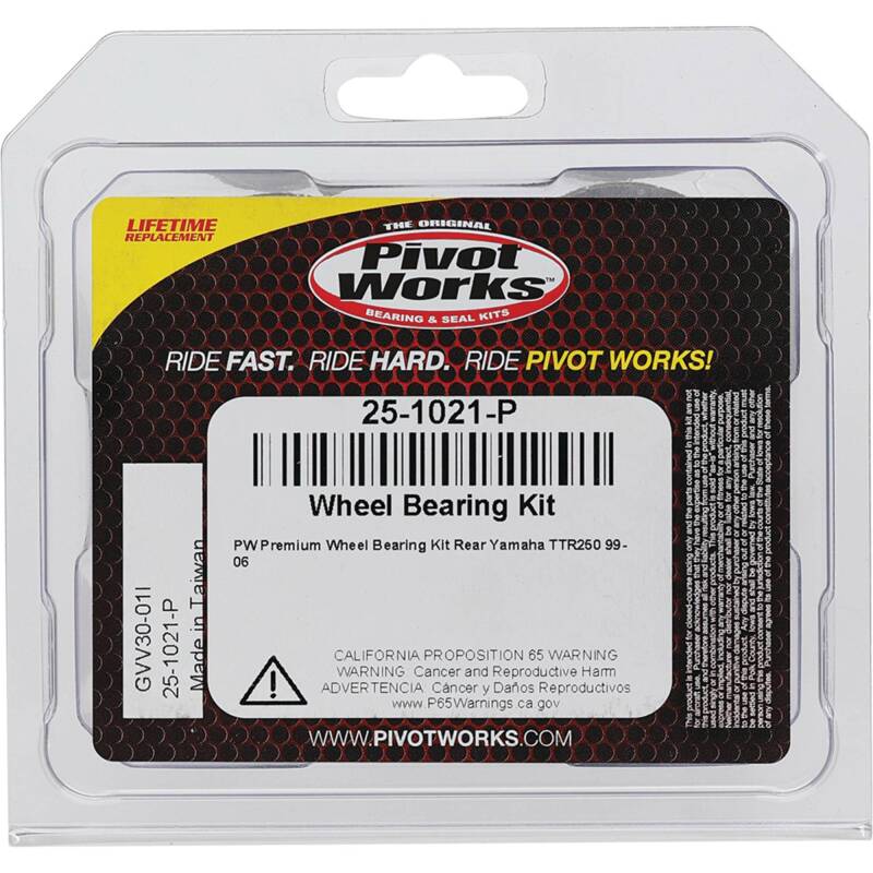 Pivot Works Yamaha Wheel Bearing Kit Premium Bearings 25-1021-P 25-1021-P Photo - Primary