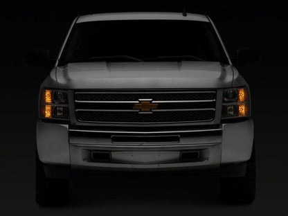 Raxiom 07-14 Chevrolet Silverado 1500 Axial OEM Rep Headlights- Chrome Housing (Clear Lens) S122323 S122323 Photo - Close Up