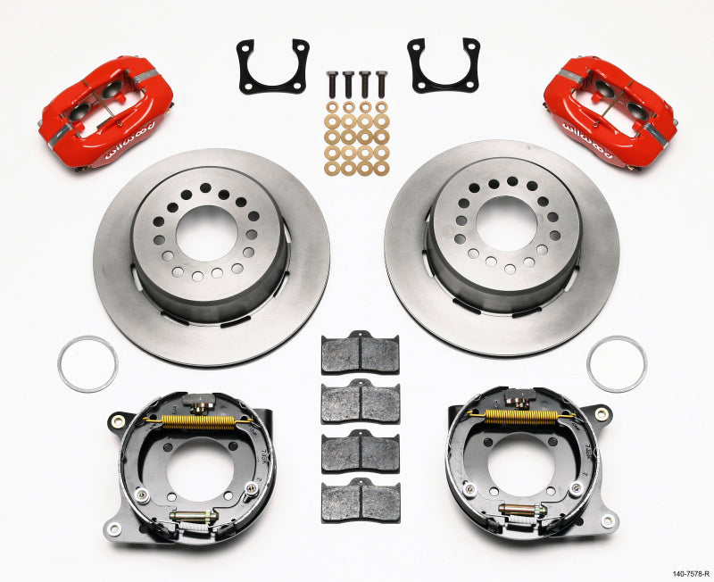 Wilwood Forged Dynalite P/S Park Brake Kit Red Chevy 12 Bolt-Spec 3.15in Brng 140-7578-R 140-7578-R Photo - Primary