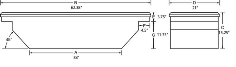 Tradesman Aluminum Single Lid Cross Bed Truck Tool Box (63in.) - Brite 9304 9304 User 1