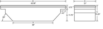 Tradesman Aluminum Single Lid Cross Bed Truck Tool Box (63in.) - Black 79304 79304 User 1