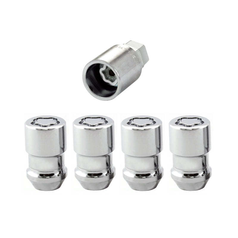 McGard Wheel Lock Nut Set - 4pk. (Cone Seat) 1/2-20 / 3/4 & 13/16 Dual Hex / 1.46in. Length - Chrome 24130 24130 Photo - Primary