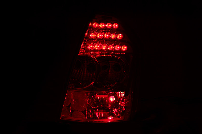 Anzo 2005-2007 Chrysler 300C LED Tail lights Black 321011 Photo - Mounted