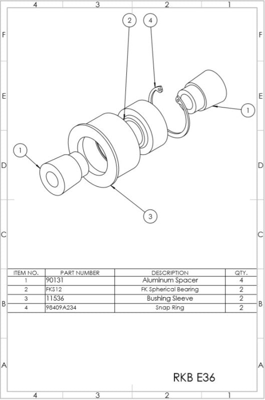 SPL Part BMW E36/E46 Rear Knuckle Bushings (RKB) SPL RKB E36 Photo - out of package