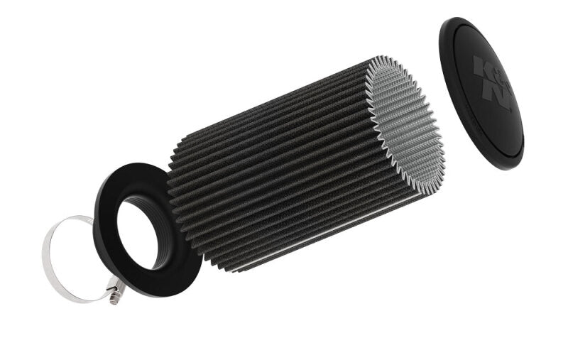 K&N Engineering K&N Universal Clamp-On Air Filter 3-1/2in Flange ID 6in Base 5-1/4in Top 9in Height RU-3111HBK RU-3111HBK Photo - out of package