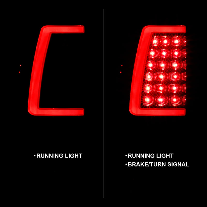 ANZO 2003-2006 Chevy Silverado 1500 LED Taillights Plank Style Black w/Smoke Lens 311334 311334 User 1