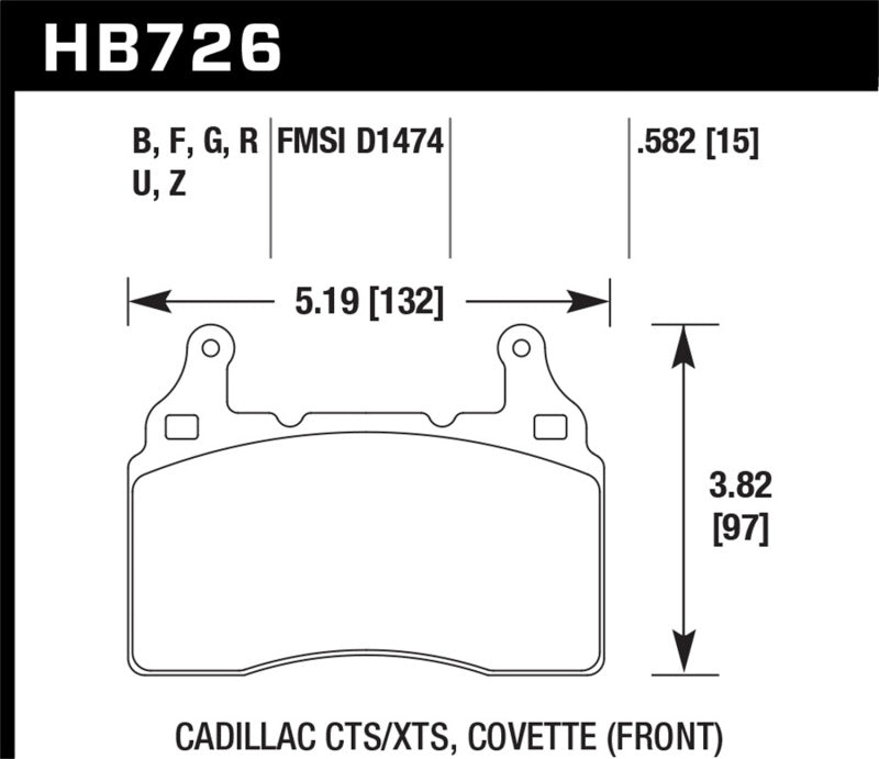 Hawk Performance-High Street 5.0 Front Brake Pads HB726N.582 Photo - Primary
