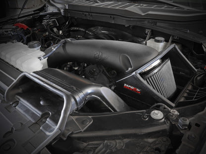 aFe Rapid Induction Cold Air Intake System w/Pro DRY S Filter 2021+ Ford F-150 V8-5.0L 52-10012D 52-10012D Photo - Mounted