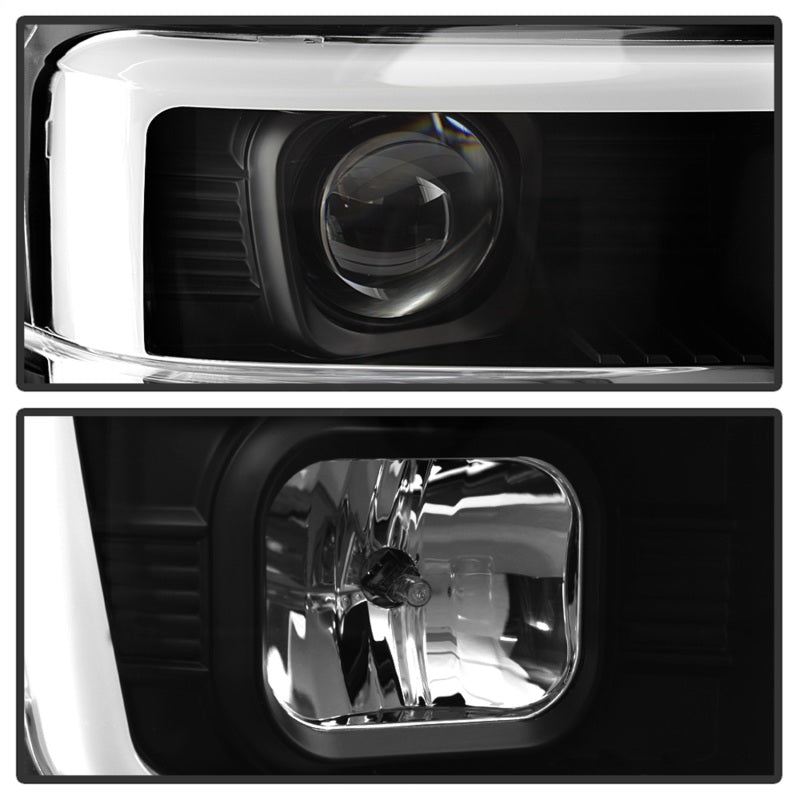 Spyder 08-10 Ford F-250 Projector Headlights V2 - Light Bar DRL LED - Black PRO-YD-FS08V2-LB-BK 5084477 5084477 Photo - Unmounted
