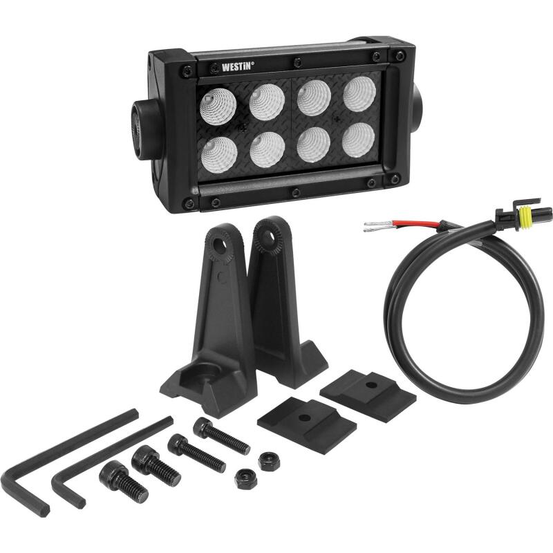 Westin B-FORCE LED Light Bar Double Row 4 inch Flood w/3W Cree - Black 09-12212-8F 09-12212-8F Photo - Unmounted