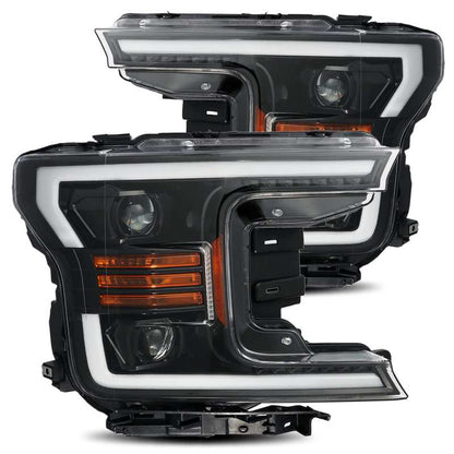 AlphaRex 18-19 Ford F-150 PRO-Series Proj Headlights Plank Style Gloss Blk w/Activ Light/Seq Signal 880188 880188 Photo - Primary