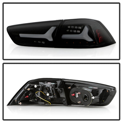 Spyder Mitsubishi Lancer/Evolution X 08-14 V2 LED Tail Lights - Black Smoke ALT-YD-ML08V2-SEQ-BSM 5088147 5088147 User 1