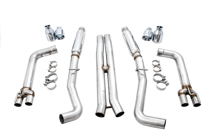AWE Tuning 2015+ Dodge Challenger 5.7L Track Edition Exhaust - Chrome Silver Quad Tips 3015-42144 3015-42144 Photo - out of package