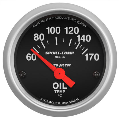 Autometer Comp 3348-M 2" Oil Temp 60-170C Gauge 3348-M Photo - Primary