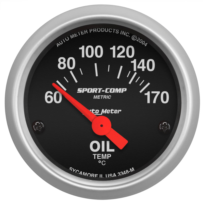 Autometer Comp 3348-M 2" Oil Temp 60-170C Gauge 3348-M Photo - Primary