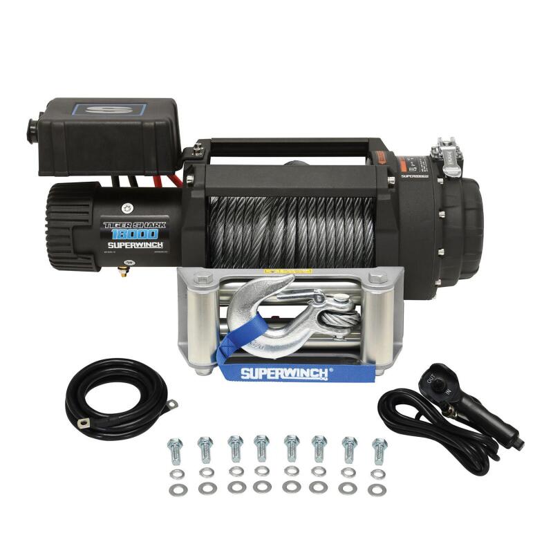 Superwinch 18000 LBS 12V DC Wire Rope Tiger Shark Winch 1518000 1518000 Photo - Close Up