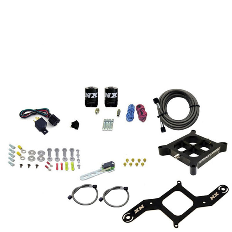 Nitrous Express Dry Dual Stage Billet Crossbar Plate System 100-1000hp (4150 Flange) w/o Bottle 66242-00 66242-00 Photo - Primary