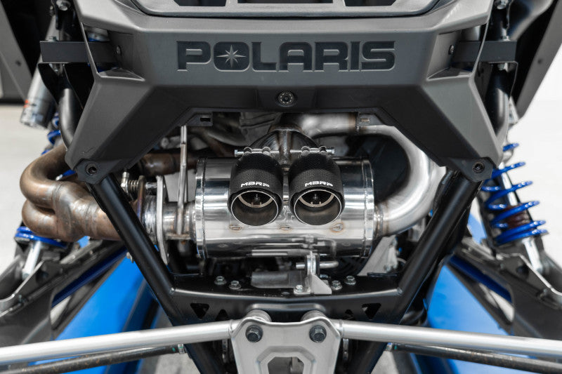 MBRP 22-23 Polaris RZR Pro R Single Slip-on Dual Outlet Performance Series AT-9533PT AT-9533PT Photo - Mounted