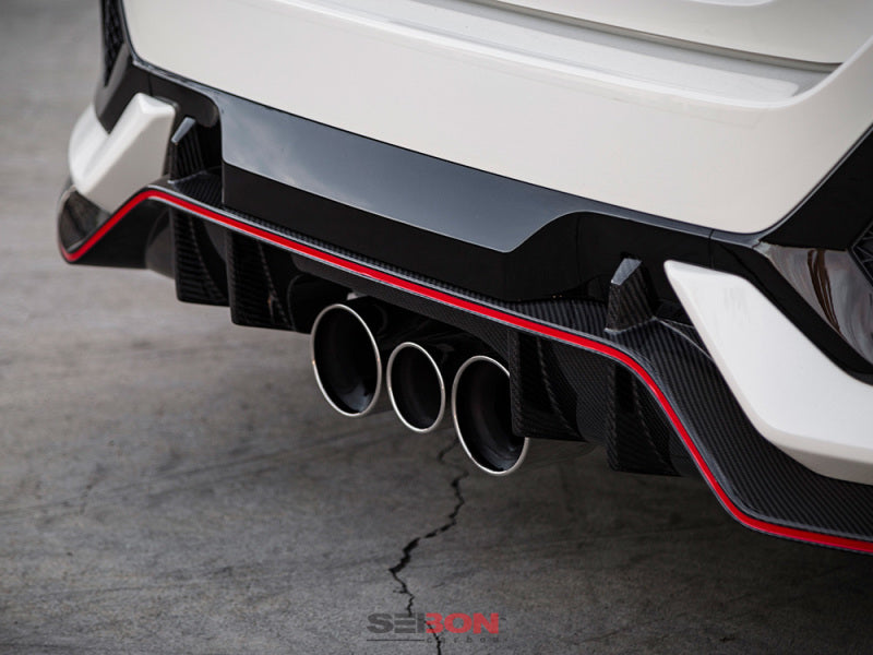 Seibon 16-17 Honda Civic Type R OEM Carbon Fiber Rear Lip RL17HDCVR-OE RL17HDCVR-OE Photo - Primary