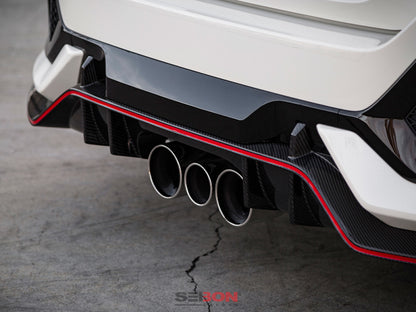 Seibon 16-17 Honda Civic Type R OEM Carbon Fiber Rear Lip RL17HDCVR-OE RL17HDCVR-OE Photo - Primary
