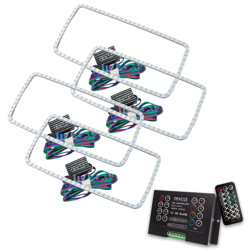 ORACLE Lighting Oracle GMC Sierra 07-13 Halo Kit (New Square Ring Design) - ColorSHIFT w/ 2.0 Controller 2629-333 2629-333 Photo - Primary