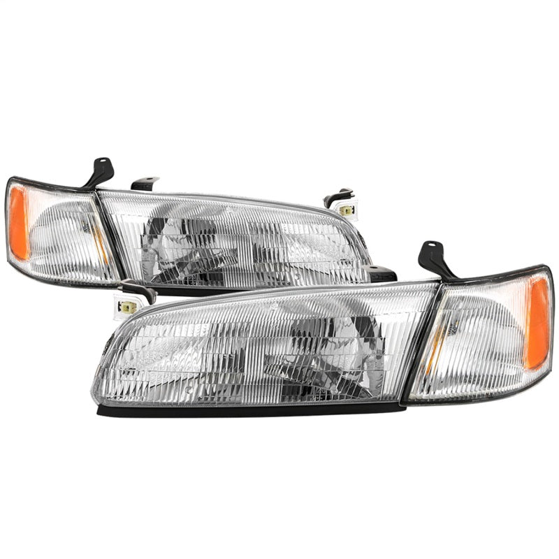 SPYDER xTune 97-99 Toyota Camry 4pc OEM Style Headlights w/Corner Lights - Chrome (HD-JH-TCAM97-SET-C) 9042843 9042843 Photo - Primary
