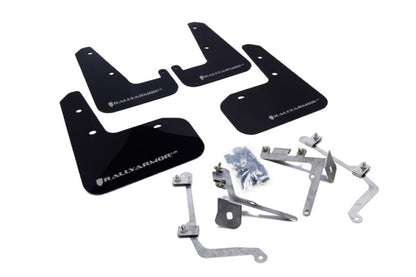 Rally Armor 2011-14 STI & WRX Sedan Mud flap Silver Logo MF19-UR-BLK/SIL Photo - Primary