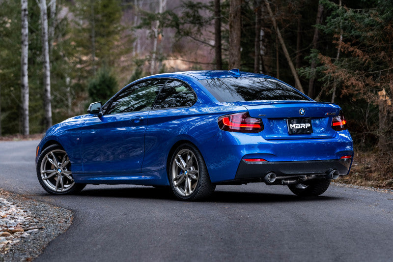 MBRP 17-21 BMW M240I 3.0L 3in Axle Back Dual Rear Exit w/ T304 SS Carbon Fiber Tips (Street Version) S45003CF S45003CF Photo - lifestyle view