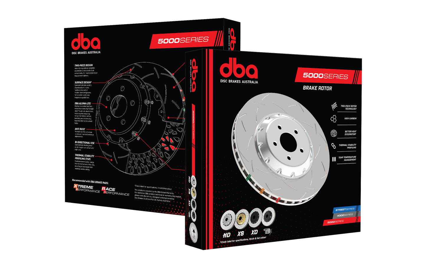 DBA 04 VW Golf R32 5000 Fully Assembled 2-Piece Rotor Black Hat T3 Slotted 60CV Left Front DBA52828BLKLS