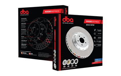 DBA 04 VW Golf R32 5000 Fully Assembled 2-Piece Rotor Black Hat T3 Slotted 60CV Right Front DBA52828BLKRS