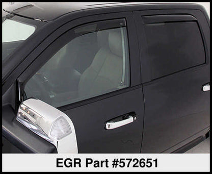 EGR 09+ Dodge Ram Pickup Quad Cab In-Channel Window Visors - Set of 4 (572651) 572651 572651 Thumbnail