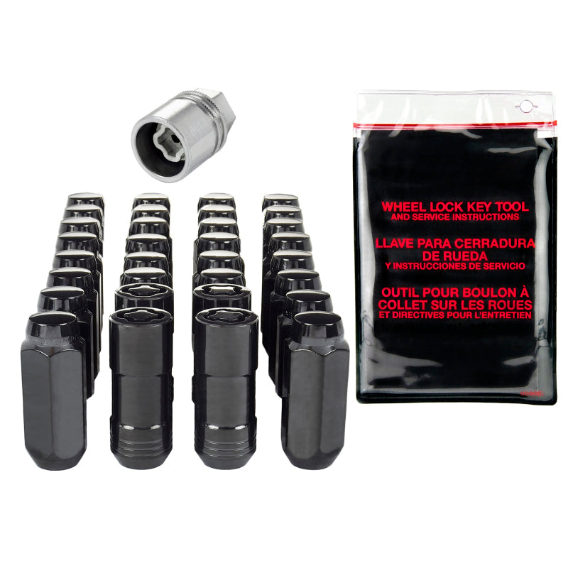 McGard 8 Lug Hex Install Kit w/Locks (Cone Seat Nut) M14X2.0 / 13/16 Hex / 2.25in. Length - Black 84817 84817 Photo - Primary