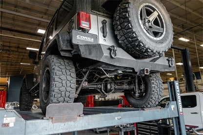 Corsa 12-18 Jeep Wrangler JKU 3.6L Sport 2.75in Cat-Back Exhaust w/ Turn Down Tip 21121 21121 Photo - Mounted